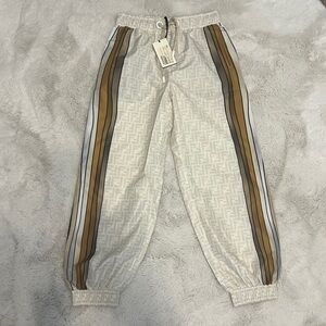 Fendi FF Monogram Rainbow Striper Jogger Pants